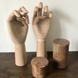 Duo of brown stone boxes