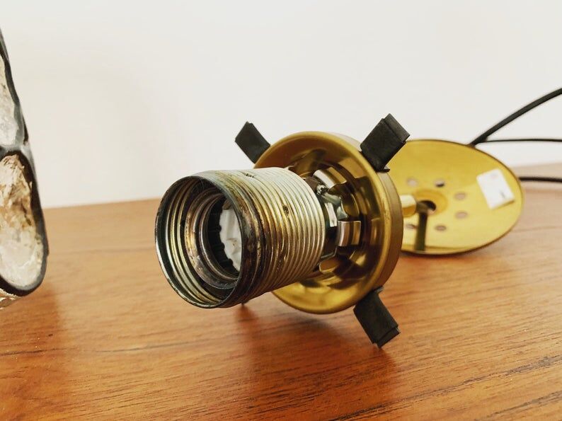 Mid Century Modern iron ring design pendant lamp by Glashütte Limburg