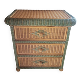 Commode osier/rotin/bois