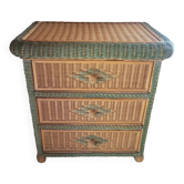 Commode osier/rotin/bois