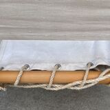 Vintage safari chair 1960s Denmark with canvas minimalist design
