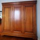 Louis Philippe style solid cherry 3-door wardrobe