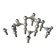 Set of Nagel candle holders from the 1970s consisting of 6 candle holders.