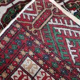 Handmade vintage Uzbek Bukhara rug 77cm x 128cm 1960s - 1С1175