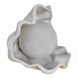 Vintage opaline globe shell lamp