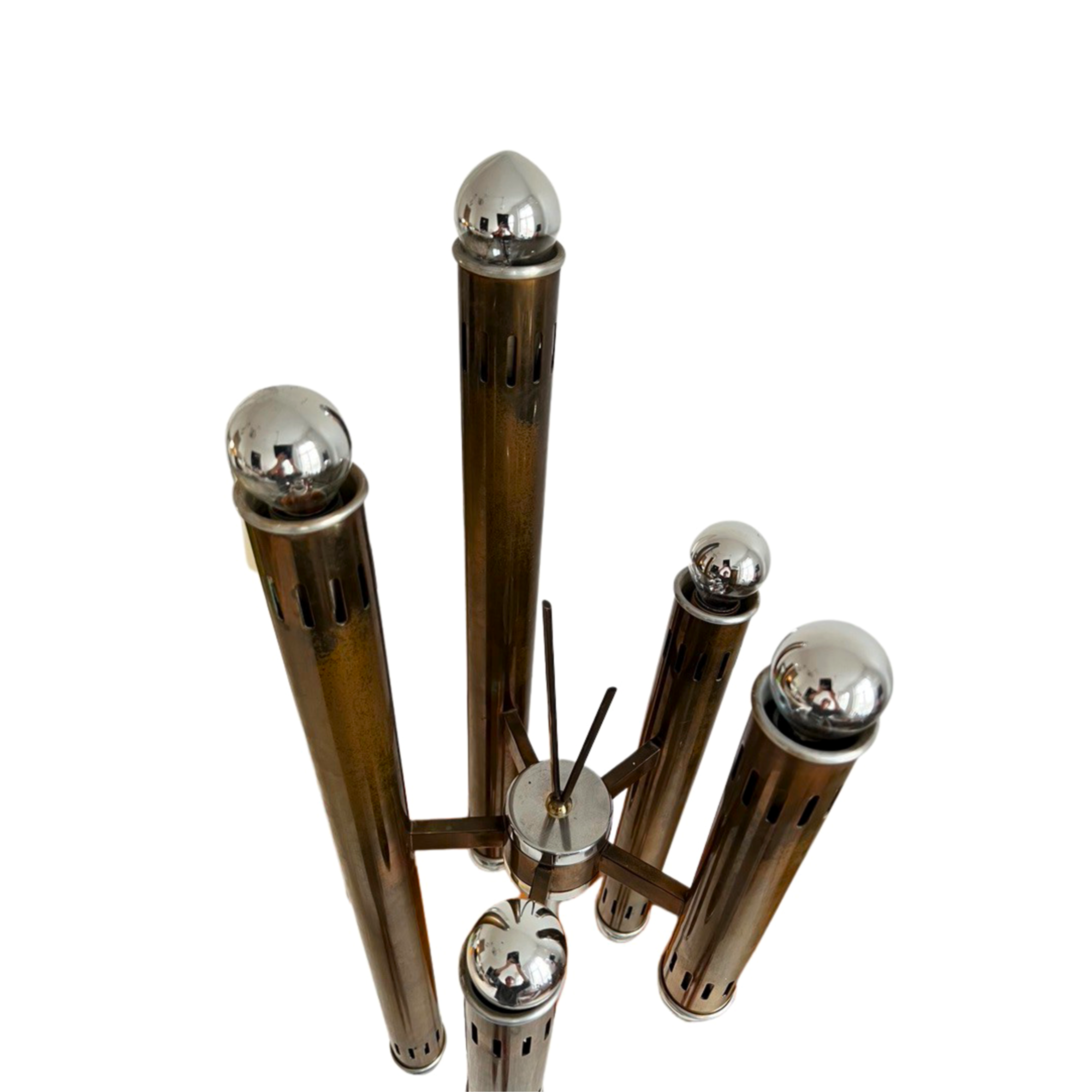 BRASS FLOOR LAMP FROM THE COMPANY LAMPERTI, ITALY 1960