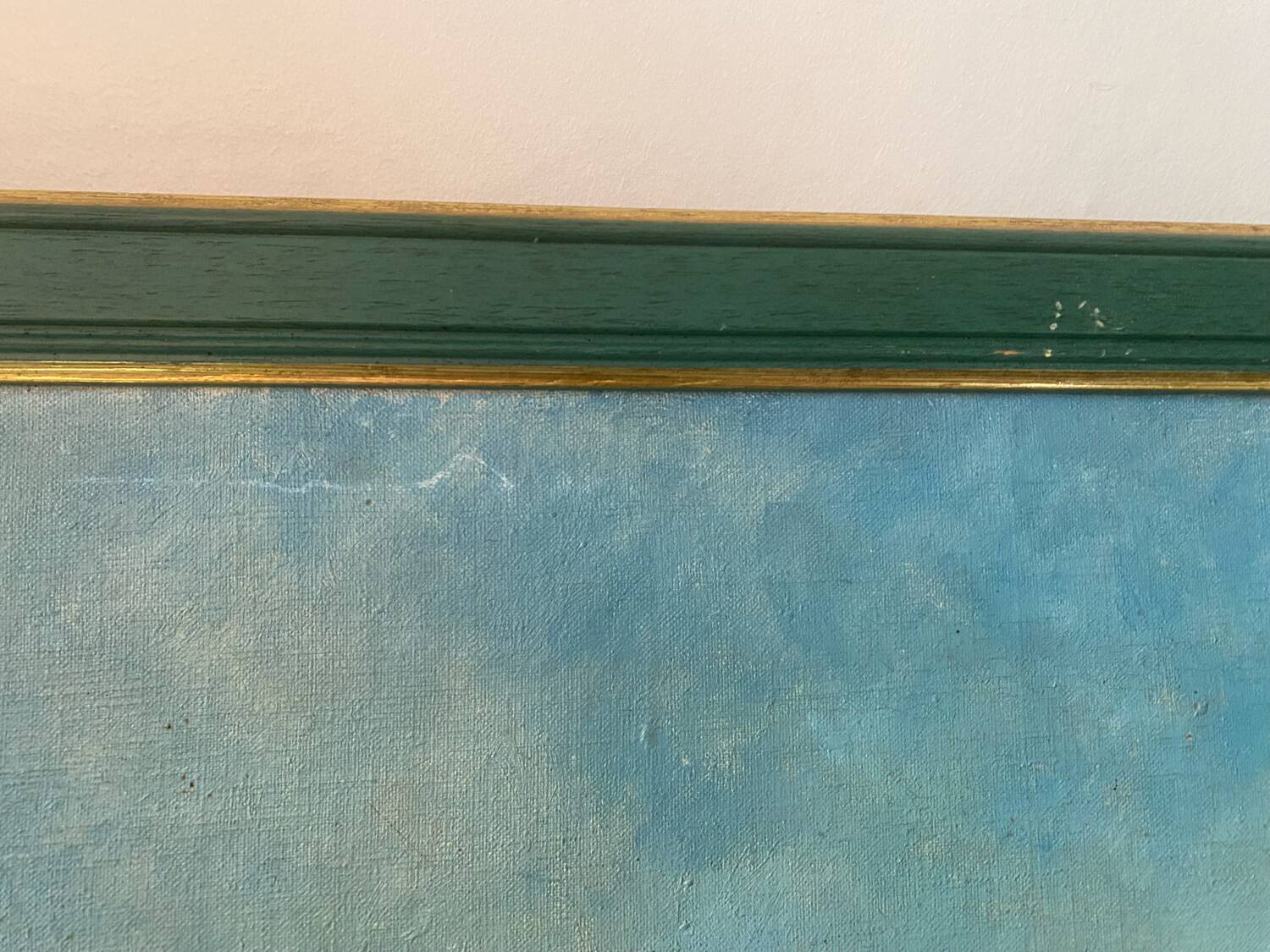 Signed village landscape