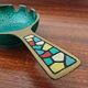 Mosaic and Brass Ashtray from the 1960s