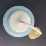 Vintage blue opaline glass pendant light