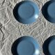 Set of 6 vintage blue dessert plates D18 (1)