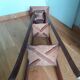 Wooden and marble stool