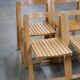 4 chaises pliantes bois vintage