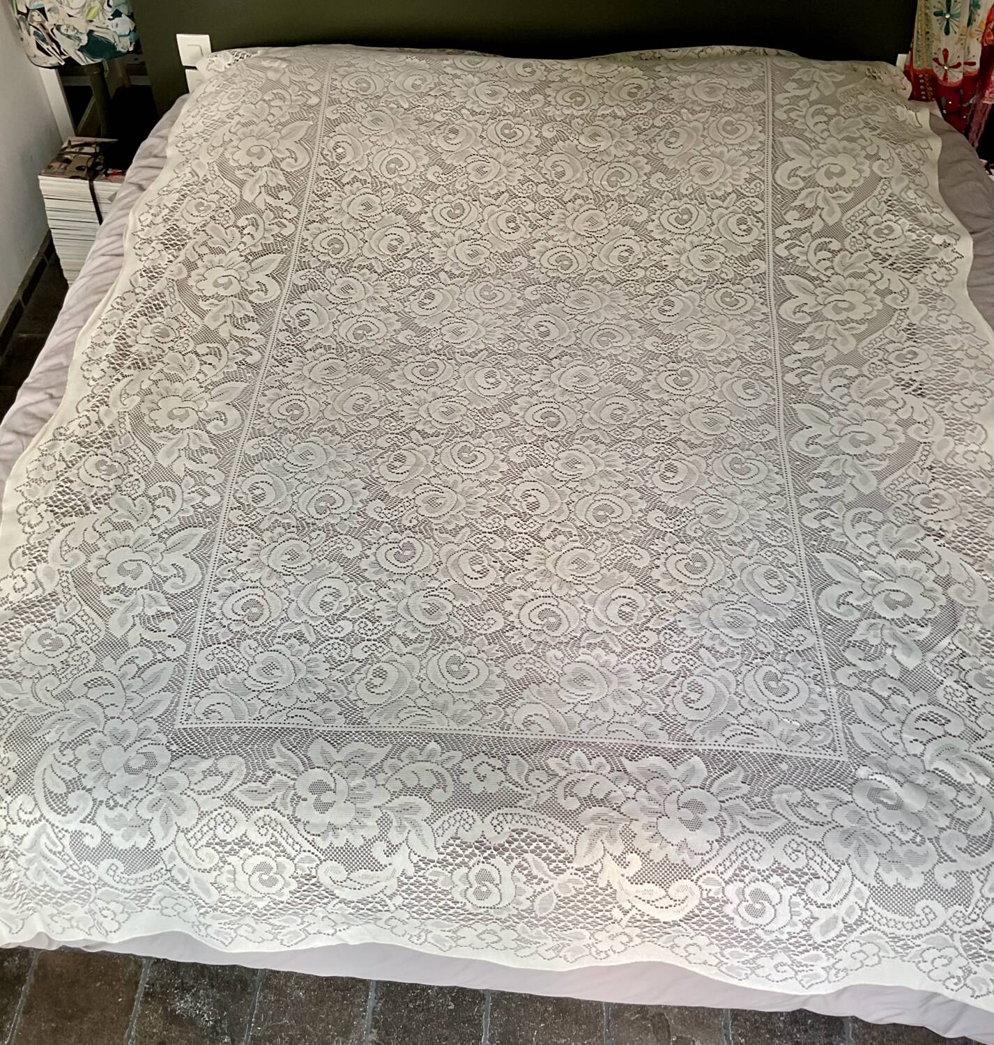 Vintage lace bedspread