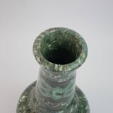 Grand vase en céramique terre-mêlée verte de Jean Gerbino Vallauris