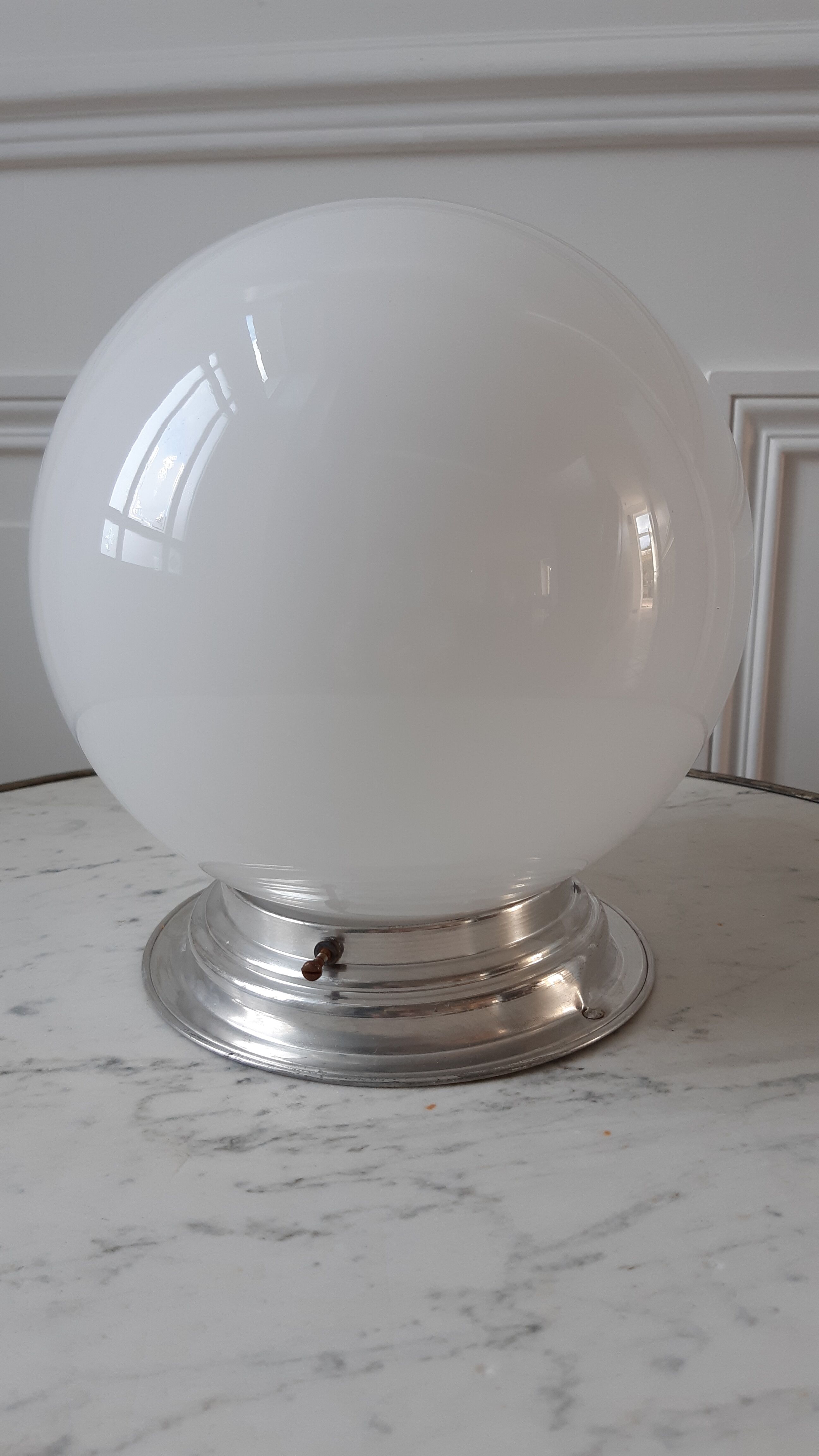 Opline ceiling lamp and aluminum support 50s-60s