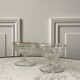 Lot of 6 moulded glass champagne glasses