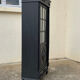 Armoire parisienne vitrée noire et vert grisé 150cm