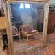 Antique gilded mirror from the 19th century, mercury mirror.