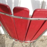 Set of 5 chairs the lag Soudexvinyl 1970 in leatherette Burgundy