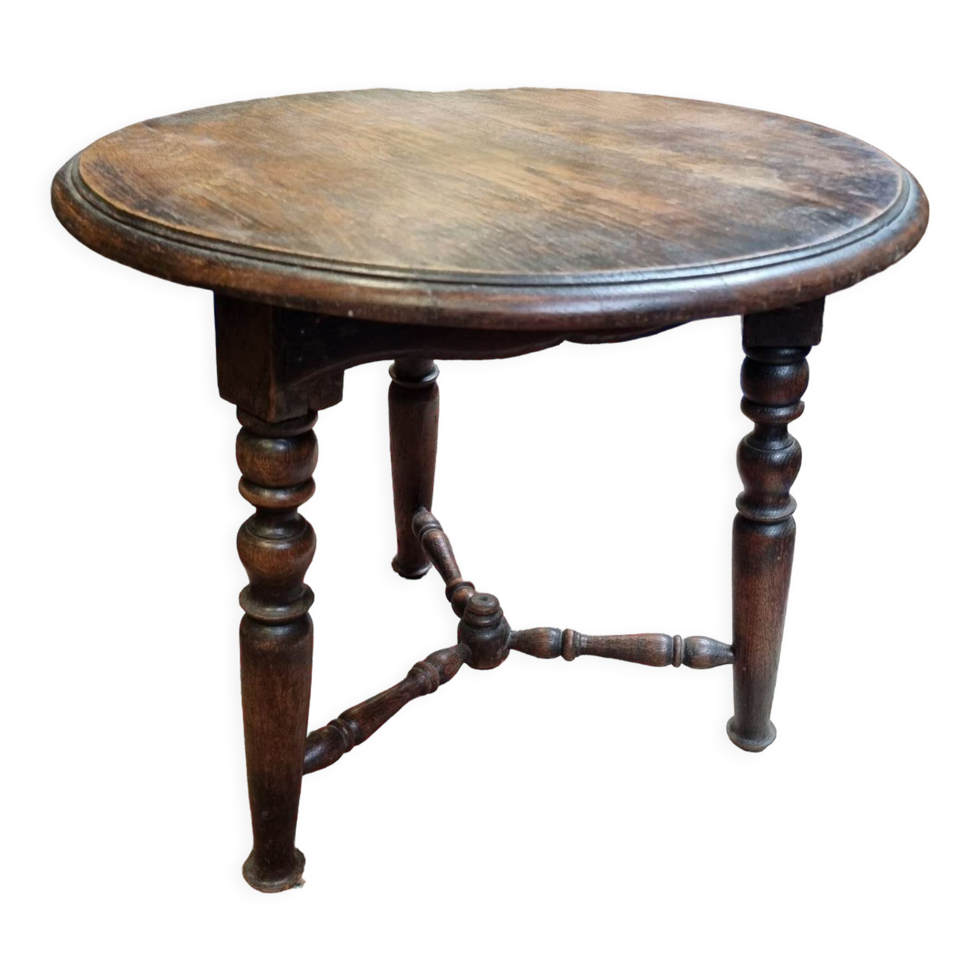 Oak tripod pedestal table