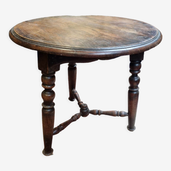 Oak tripod pedestal table