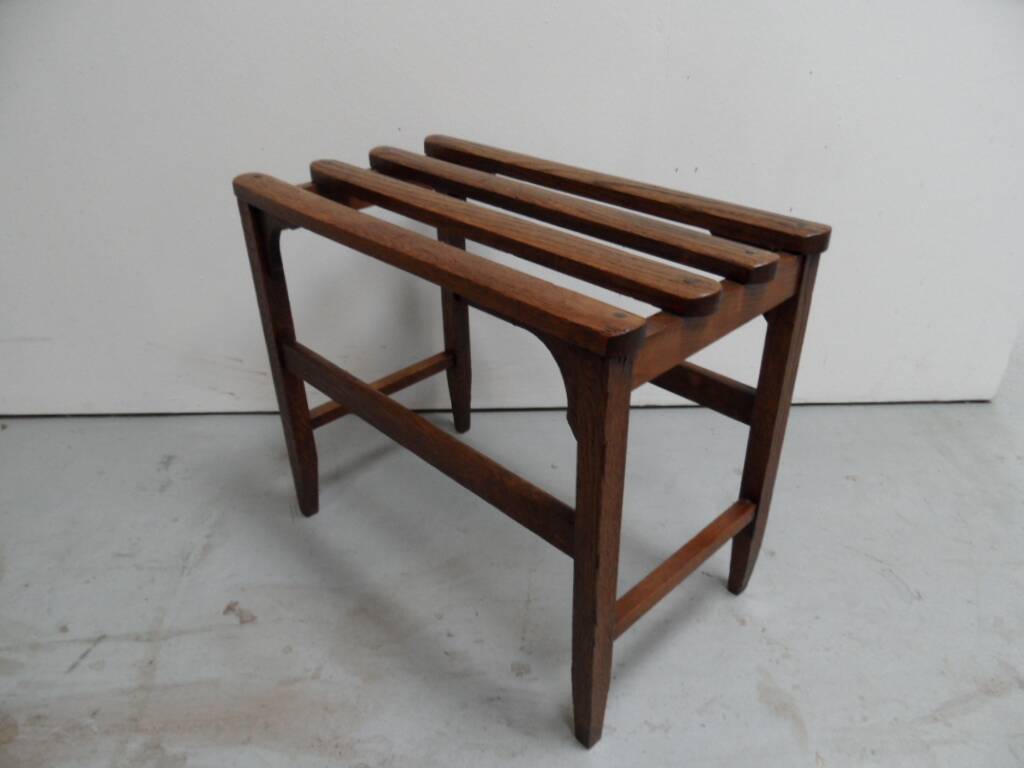 Vintage Dutch small oak bench 1930's