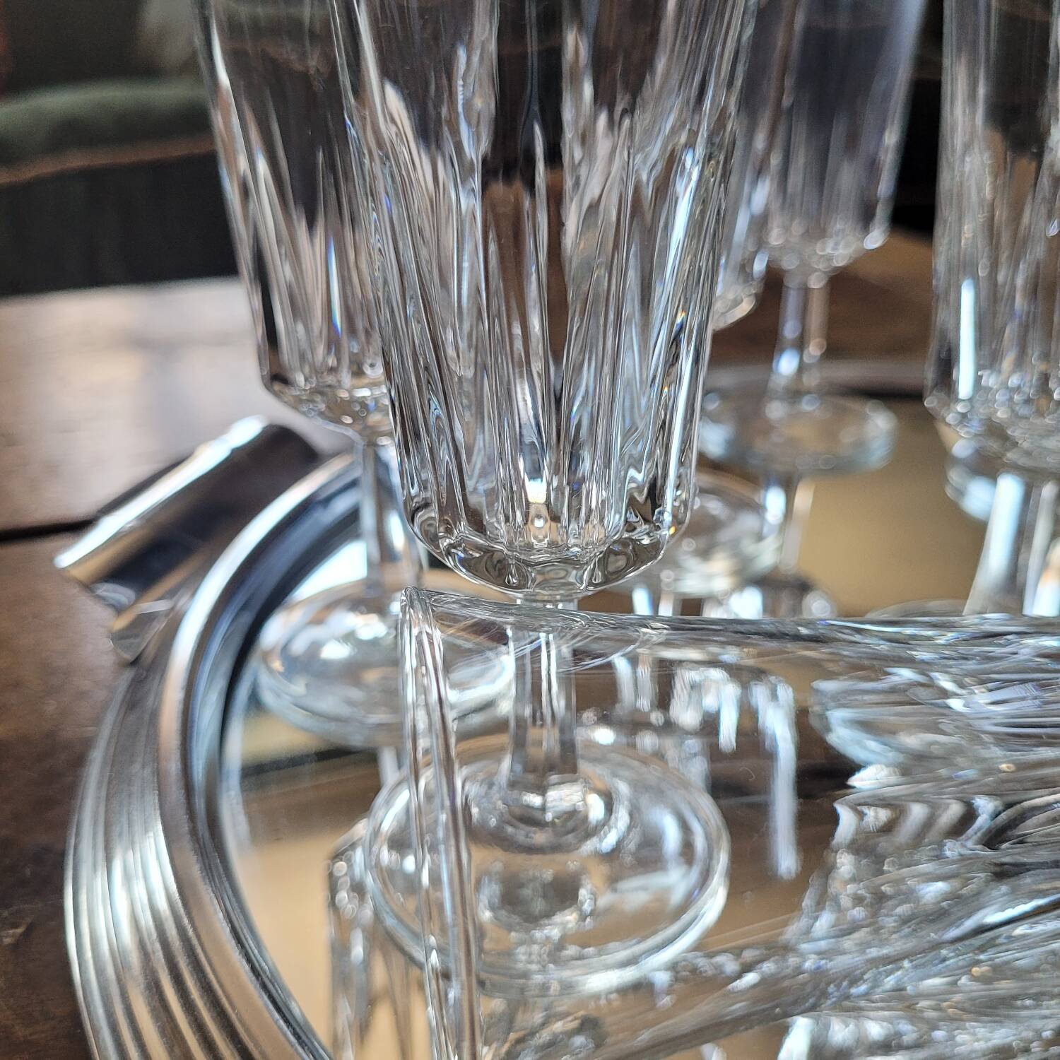 70's Glass Champagne Flutes