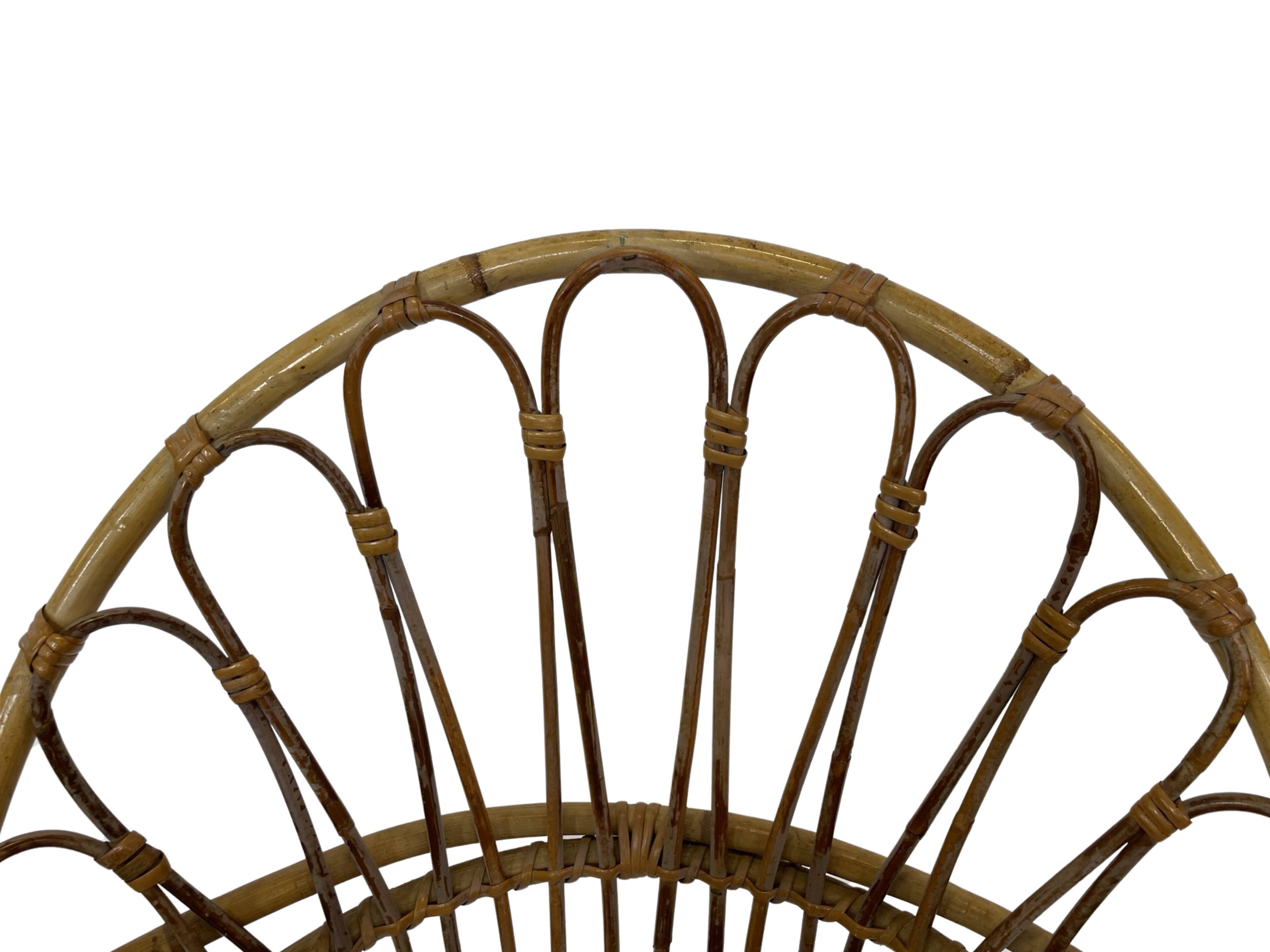 Rattan chair by Dirk van Sliedregt Rohe Noordwolde 1960 in the Netherlands
