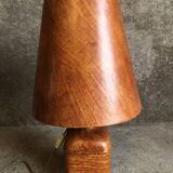 Large vintage leather lamp