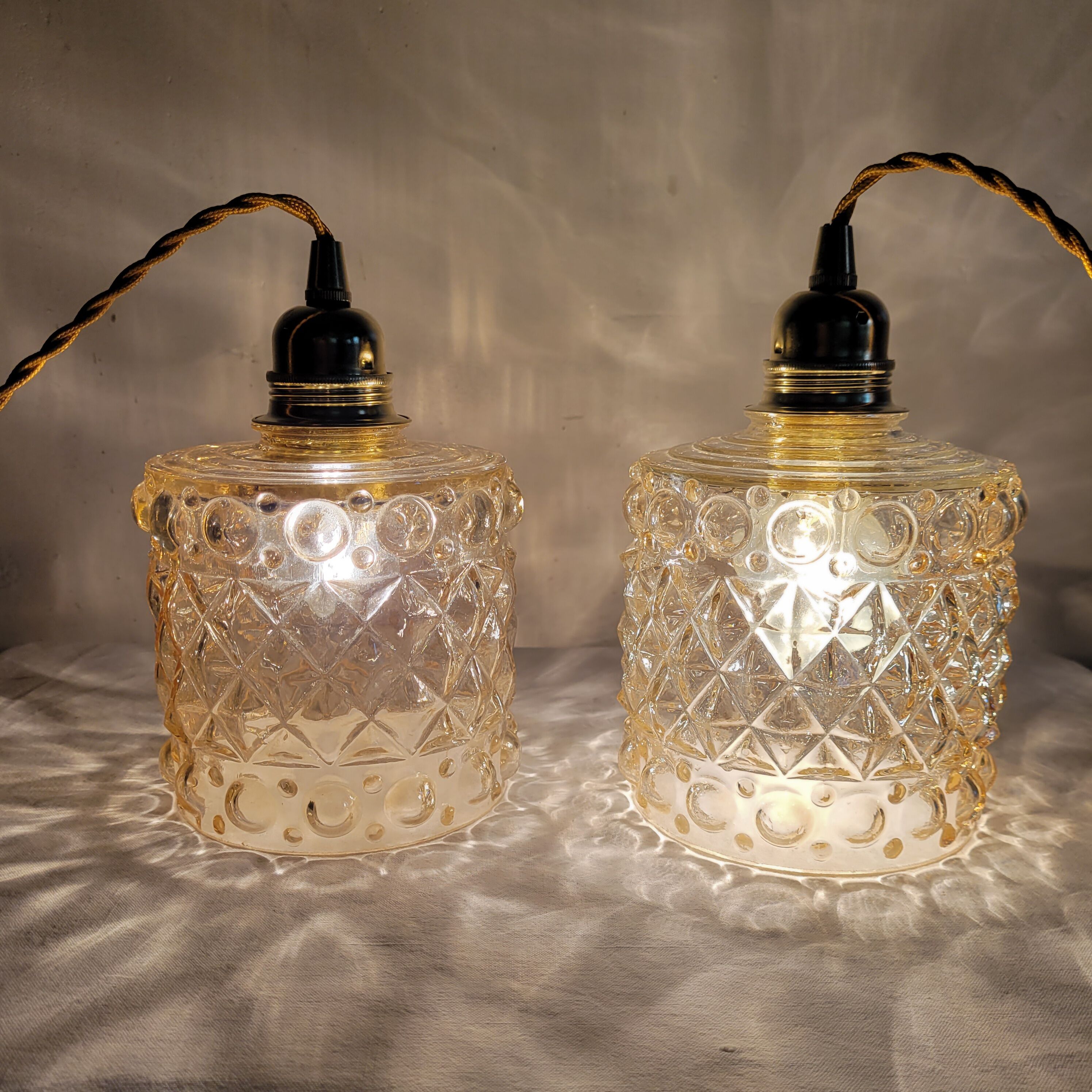 Pair of walking lamps