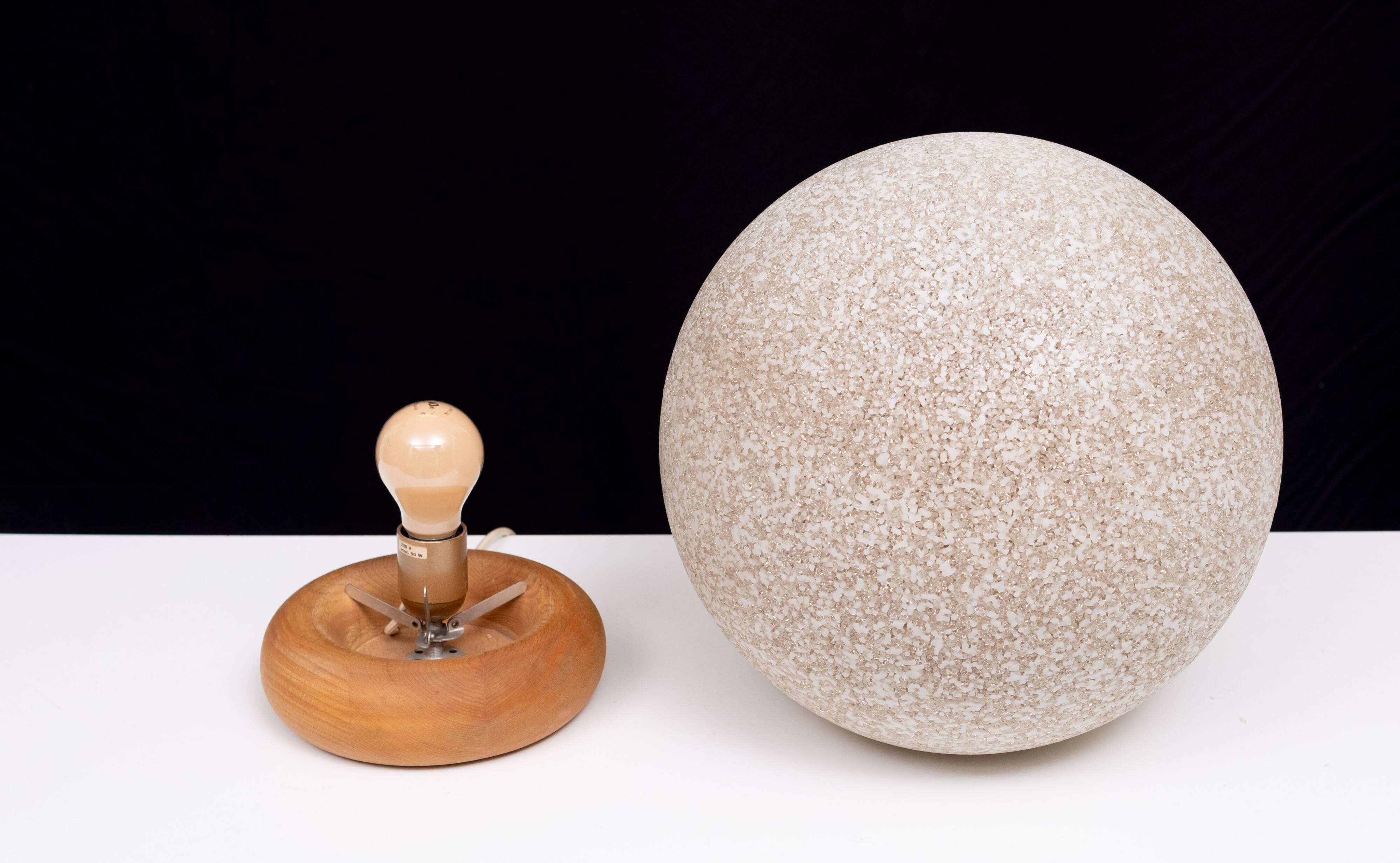 Ball lamp on Pine base 1970 France