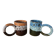 Duo de mugs artisanaux style "Fat Lava" / Vallauris