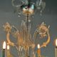 Venetian chandelier in colorless murano glass, 6 arms of light circa 1950