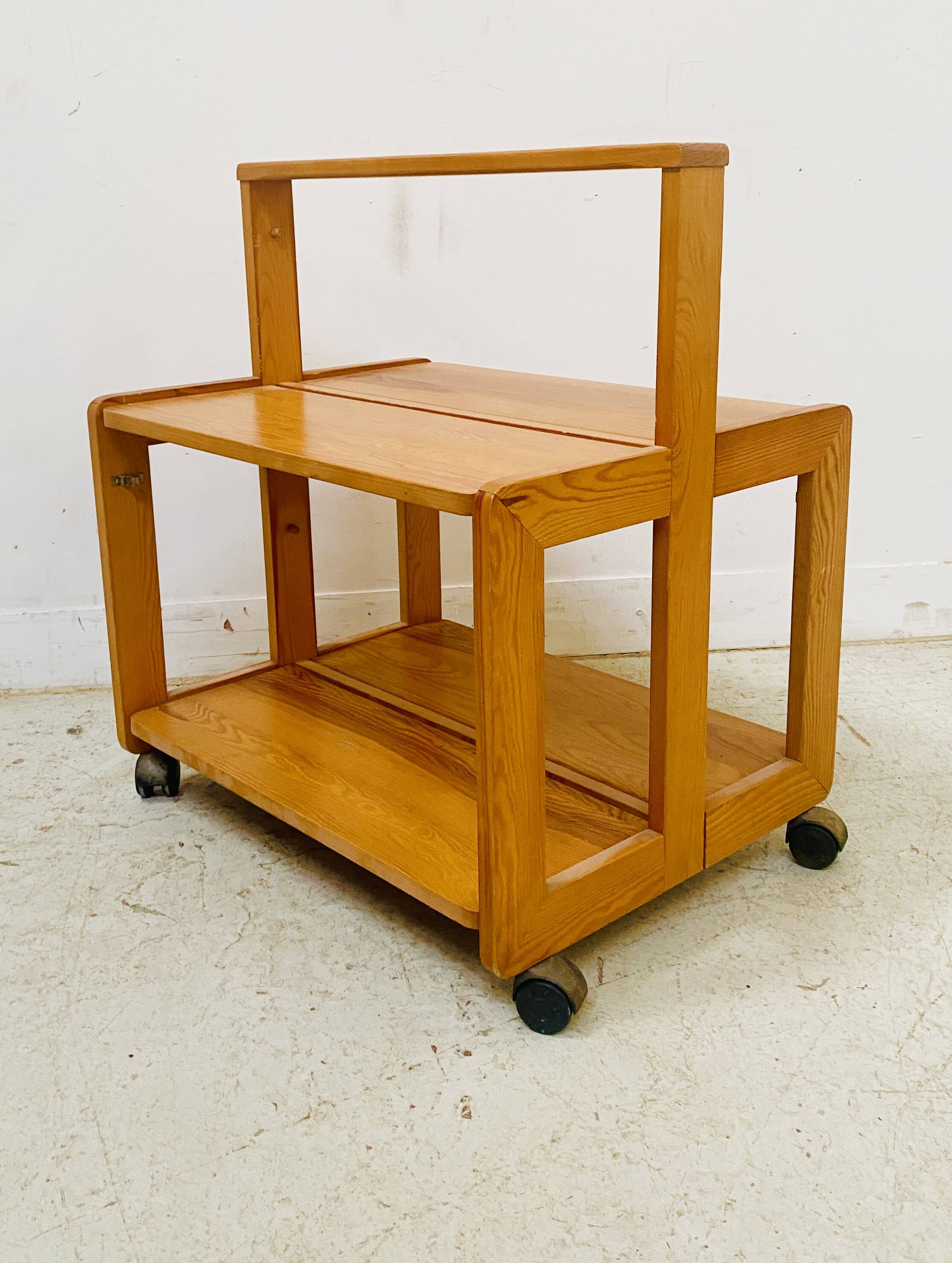 20th century folding coffee table in solid fir