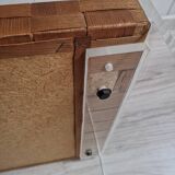 Table basse mobile vintage en plexiglas