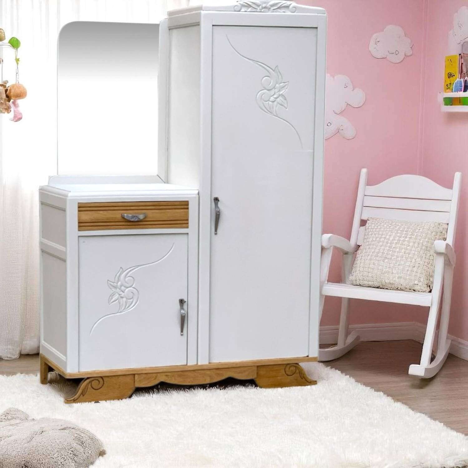 Asymmetrical Parisian Art Deco wardrobe 1930