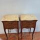 Marquetry bedside tables ( the pair )