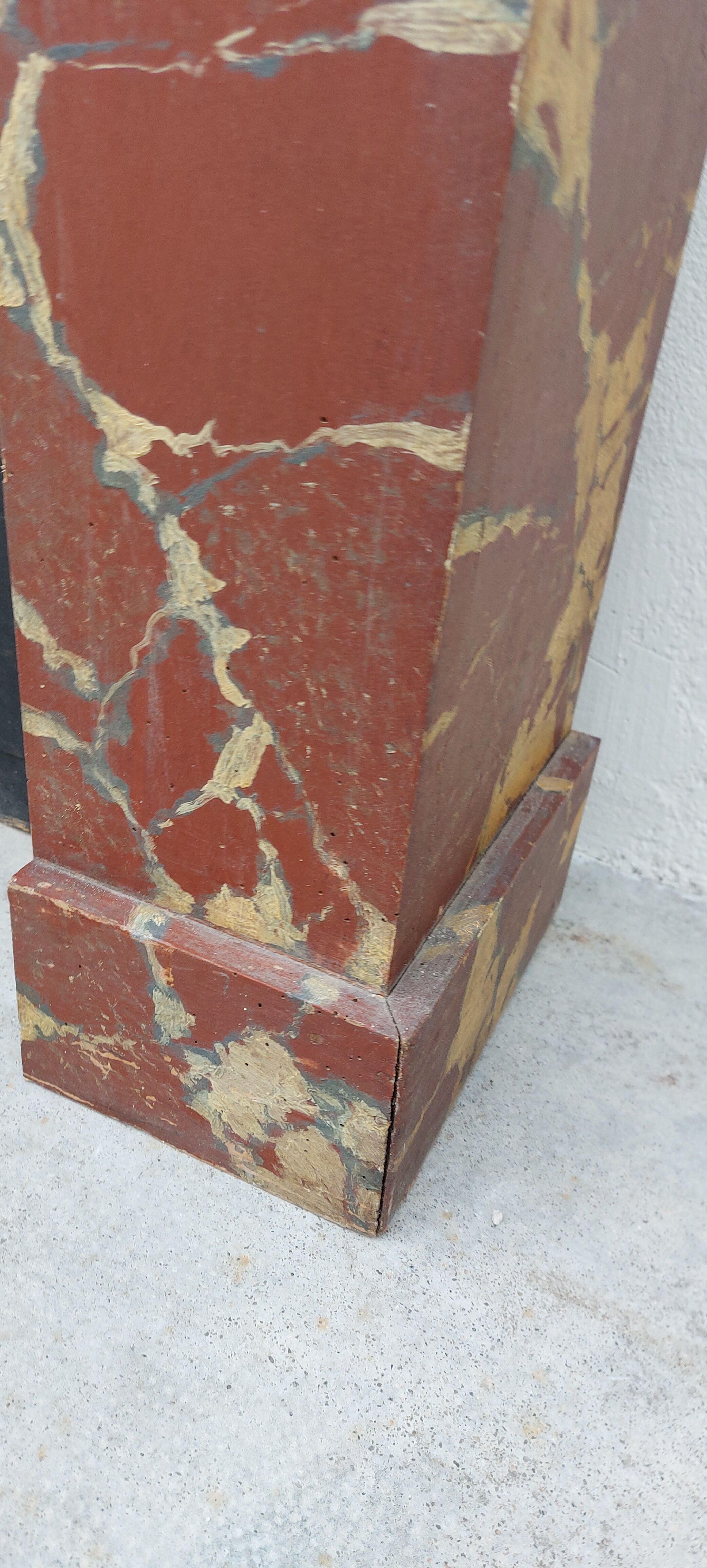 Wooden fireplace imitation marble 1900