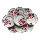 Set of 9 Badonviller Ironstone Soup Plates