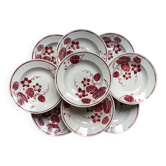 Ensemble de 9 Assiettes creuses Terre de fer Badonviller