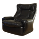 Orchidée leather armchair by Michel Cadestin for Airborne, France 1970's