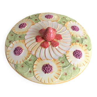 Plat à tarte au couvercle barbotine