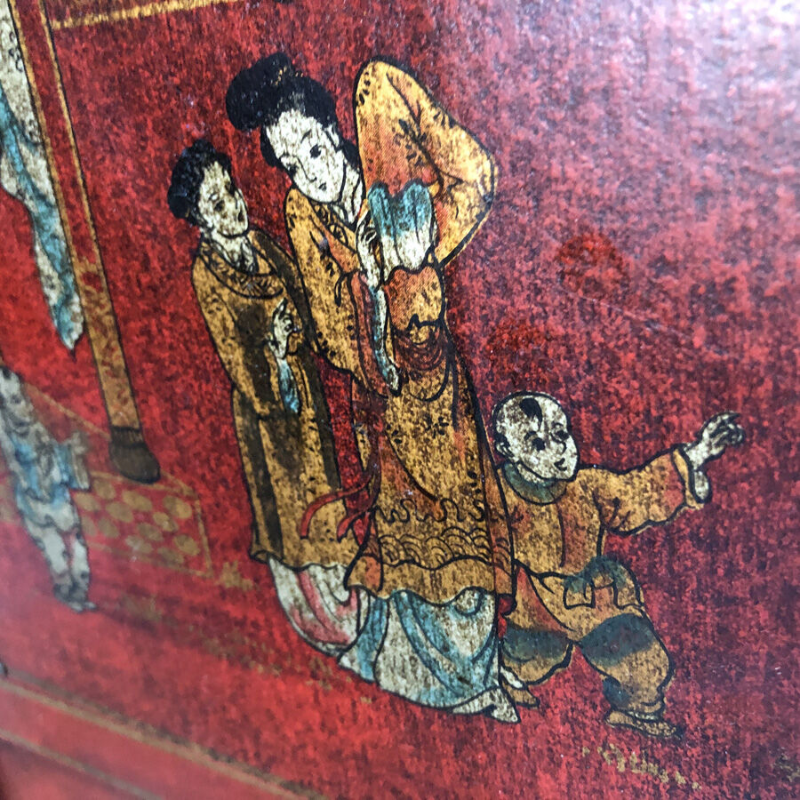 Antique pagoda buffet