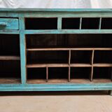 Ancien comptoir de marchand en teck birman
