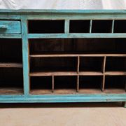 Old merchant's counter in Burmese teak.