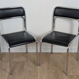 Pair of chrome chairs