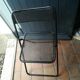 Duo de chaises pliantes en métal décapé