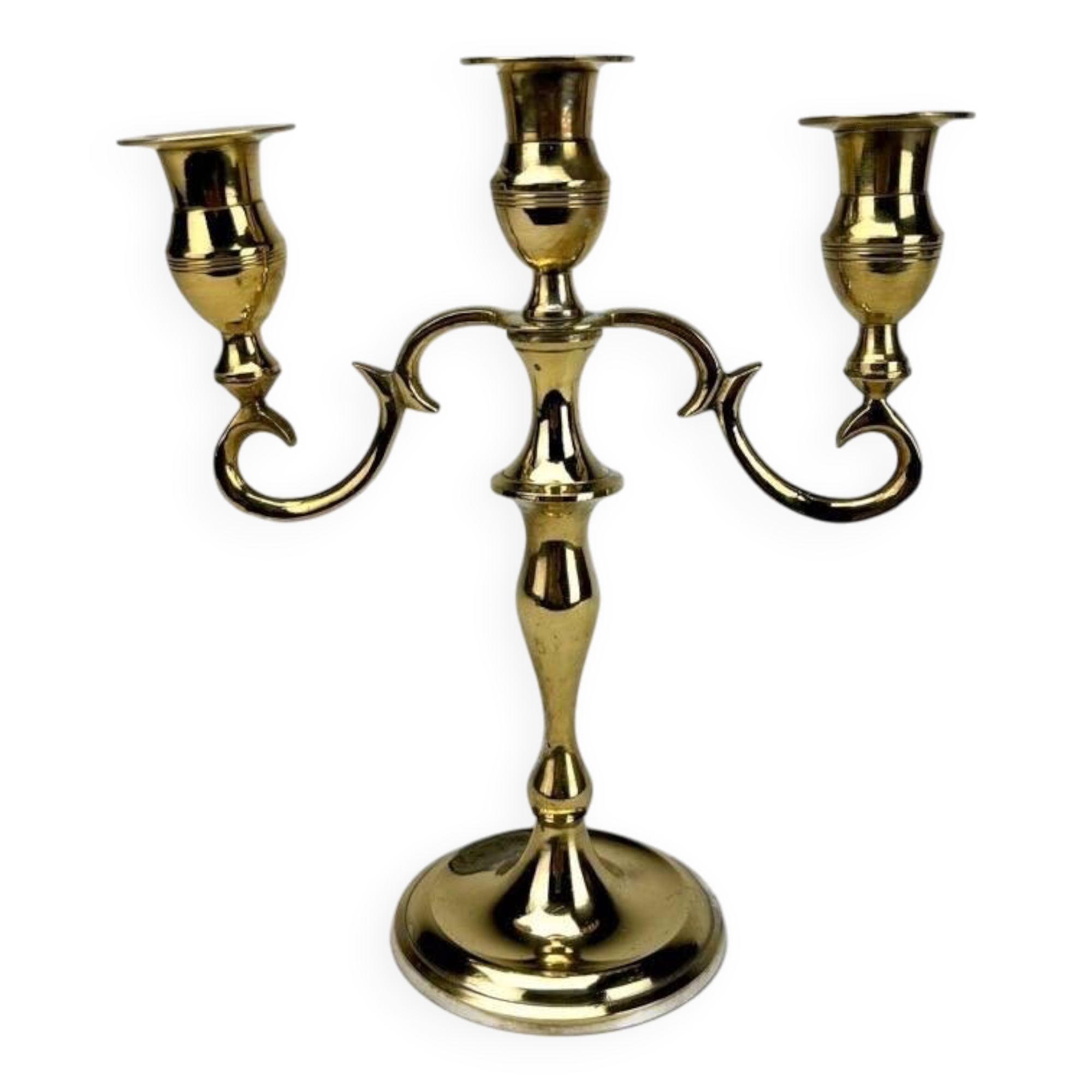 3-light gold metal chandelier