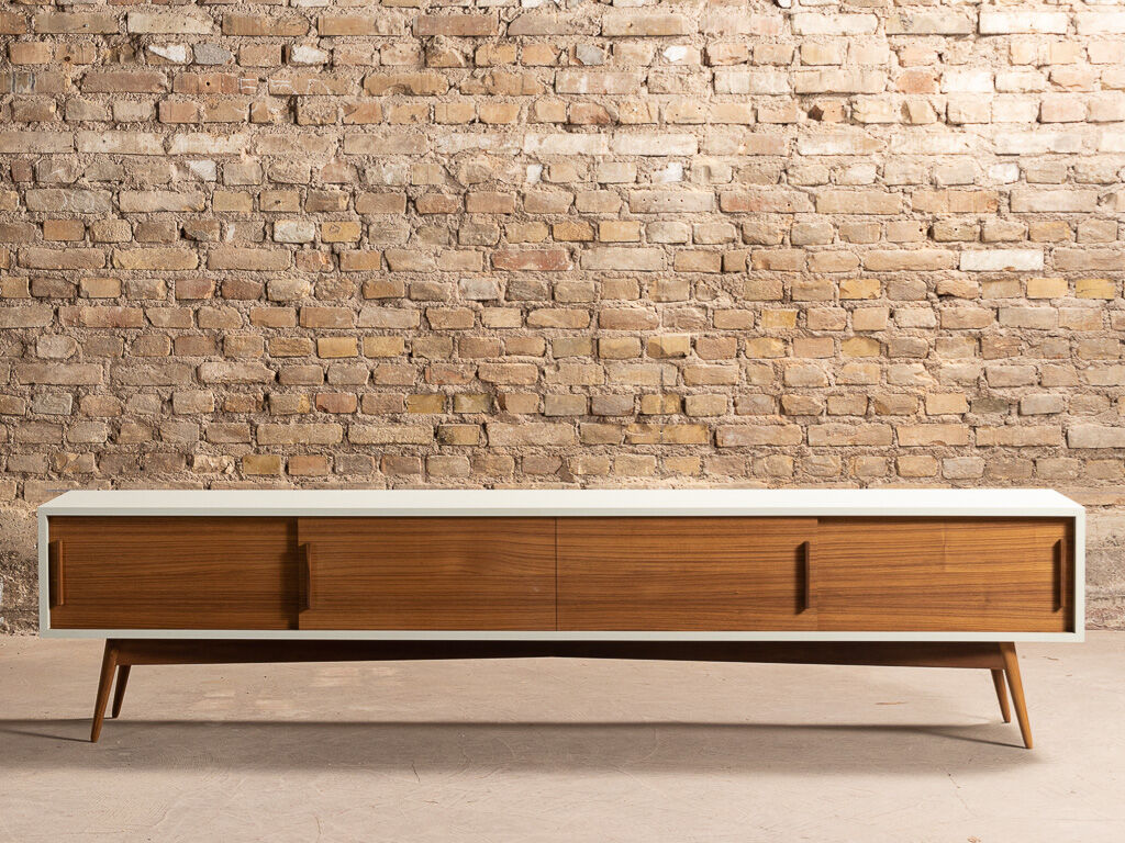 Teak TV stand / cabinet with 4 storage spaces