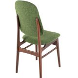 Ensemble de 6 chaises de salle à manger en teck hollandais design vintage